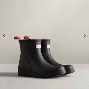 Hunter Short Matte Black Rain boots